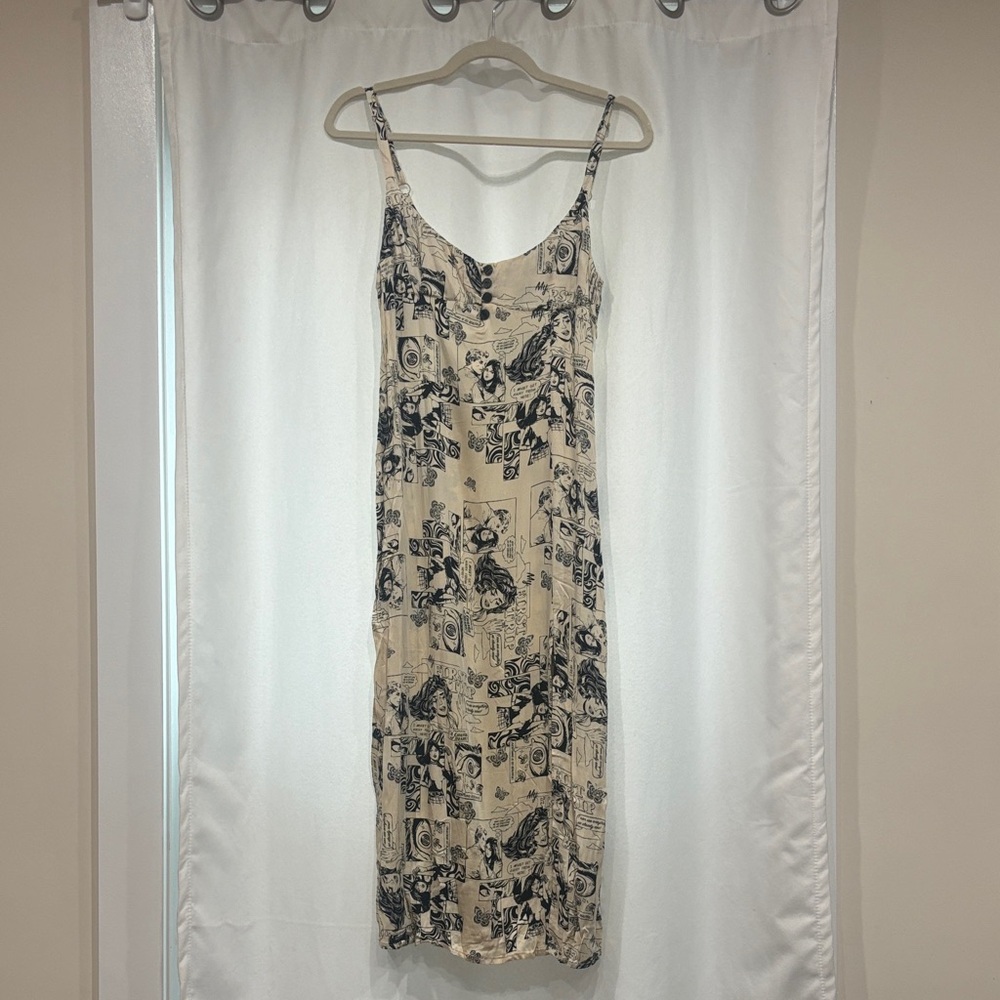 NWT Urban Outfitters Roy Lichenstein Graphic Print Slip Dress